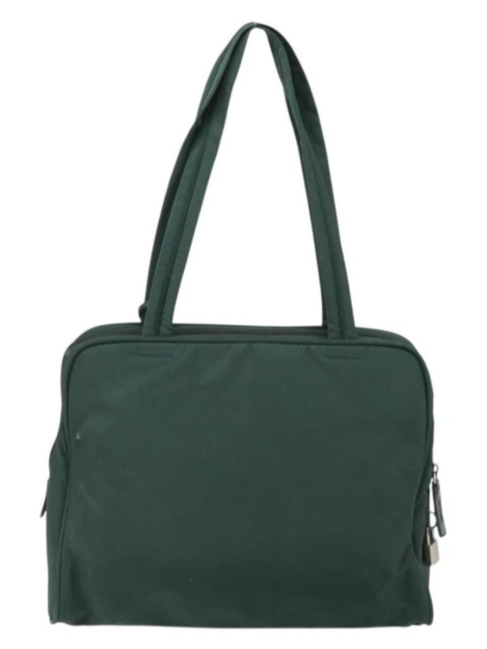 PRADA Tote Bag Nylon Green Silver Auth - Picture 3 of 16